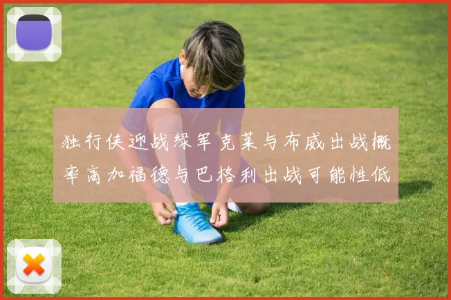 独行侠迎战绿军克莱与布威出战概率高加福德与巴格利出战可能性低